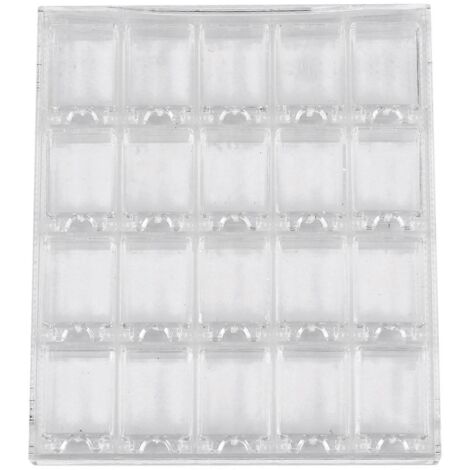 Boîte de rangement transparente en acrylique pour maquillage et nail art, 20 compartiments.