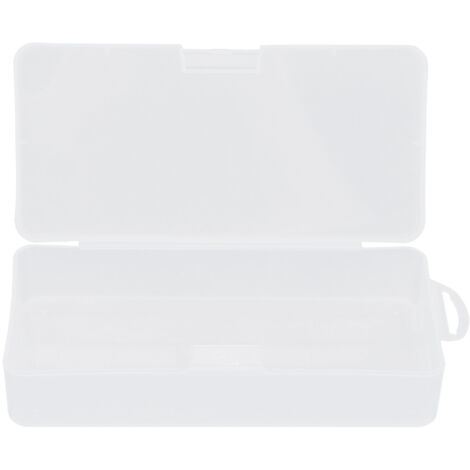 Boîte de rangement transparente pour composants électroniques avec couvercle rabattable