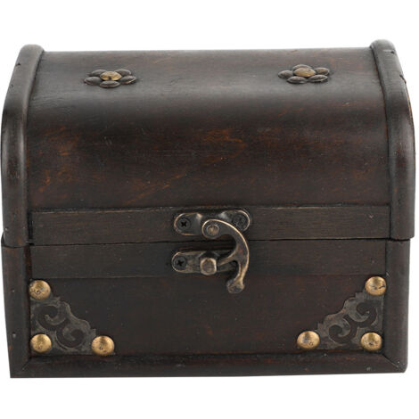 Boîte de Rangement Vintage en Bois pour Bijoux - Décoration de Bureau Artisanale