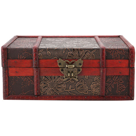 Boîte de Rangement Vintage en Bois pour Bijoux et Livres, Petite Taille, Organisateur de Coffret (2)