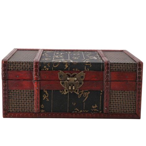 Boîte de Rangement Vintage en Bois pour Livres et Bijoux - Petit Format Organisateur