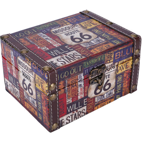 Boîte de Rangement Vintage en Bois Style Européen pour Bijoux - Écrin à Bijoux Antique avec Fermoir - Coffret de Présentation et Organisation