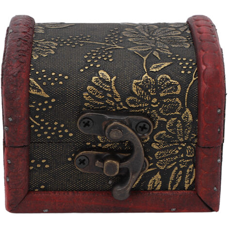 Boîte de Rangement Vintage Multifonction pour Bijoux et Accessoires Cheveux en Bois Antique
