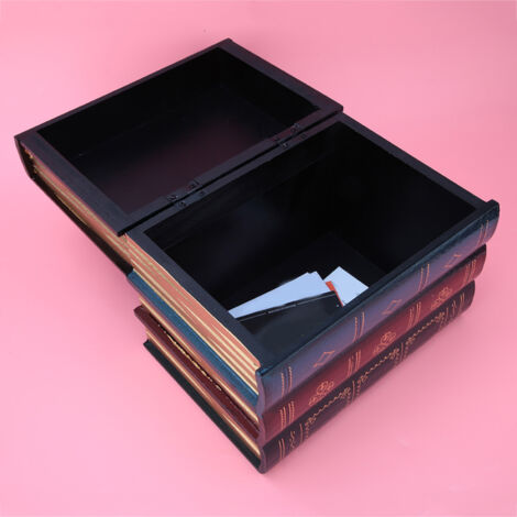 Boîte de Rangement Vintage pour Bibliothèque - Décoration Étagère Bureau et Salon