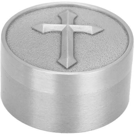 Boîte de Rangement Vintage pour Bijoux en Alliage avec Couvercle Décoratif à Motif Crucifix