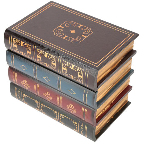 Boîte de Rangement Vintage Style Européen pour Livres Décoratifs - Décoration Étagère Bureau Maison