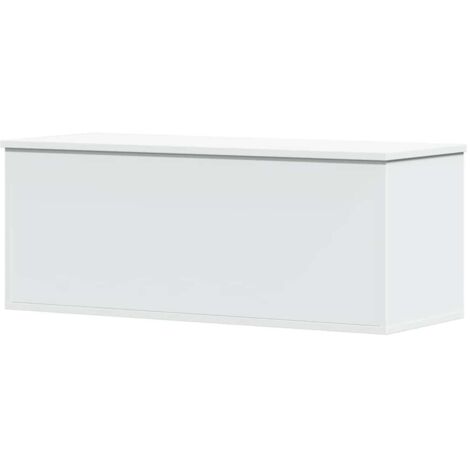 Boîte de rangement，Coffre de rangement blanc 90x35x35 cm bois d'ingénierie CFW627235