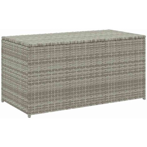 Boîte de rangement，Coffre de rangement de jardin Résine tressée 100x50x50 cm Gris CNENE789941