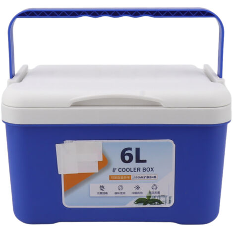 Boîte de Refroidissement à Insuline Portable 6L, Capacité de Charge Élevée pour Pique-nique, Pêche et Camping