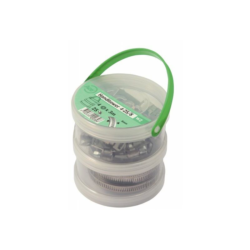 Boîte de rouleaux de 3 mètres - Bande perforée + tête - Acier zingué L8 : 4 bandes / 25 têtes