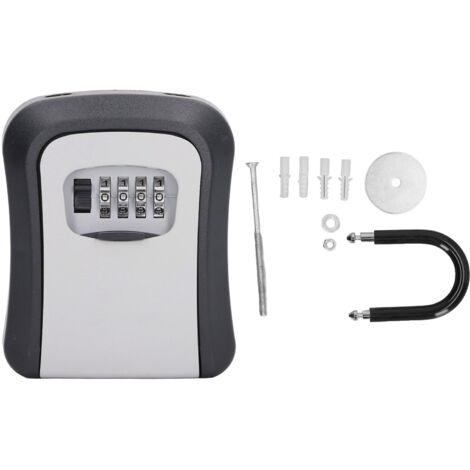 Boîte de sécurité à code à 4 chiffres avec serrure réinitialisable, coffret de rangement pour clés, 12.7 cm