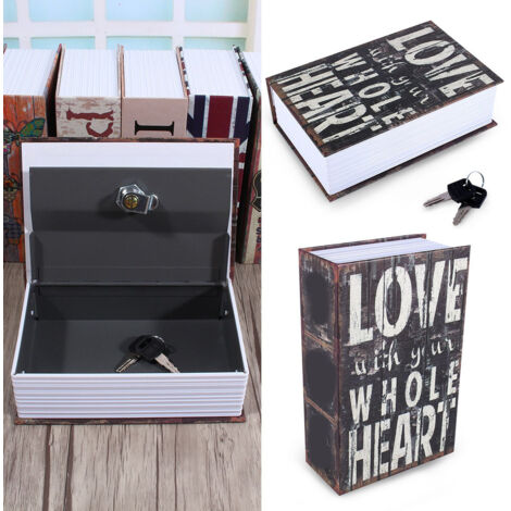 [Boîte de sécurité dissimulée] Cahier intime coffret sécurisé ABS + Alliage aluminium 18x11.5x5.5cm 500g 2 clés