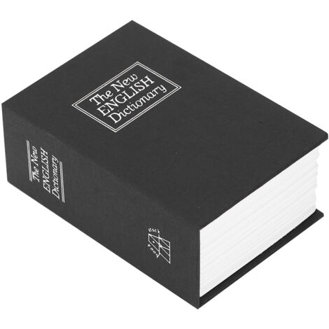 Boîte de Sécurité Simulée Mini Livre Cadenas à Clé pour Stockage Argent Bijoux Métal et Inox 272g 11.5x8x4.5cm