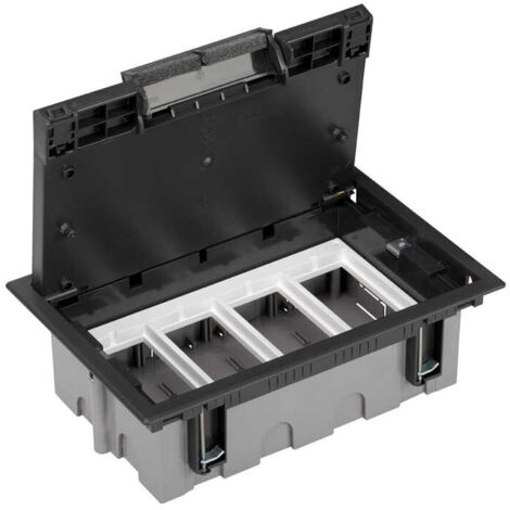 Boîte de sol 70mm 4 modules graphite SIMON 52050004-038