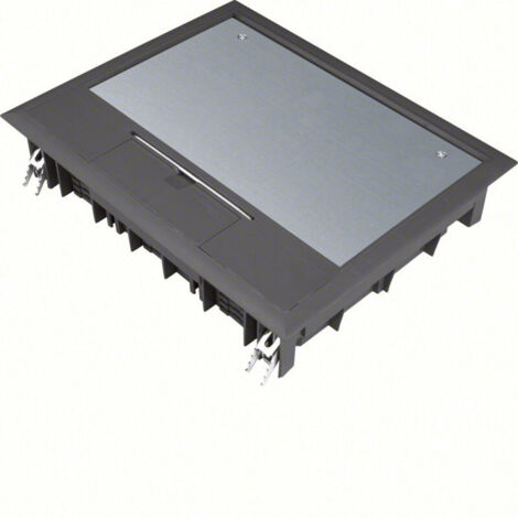 Boîte de sol rectangulaire 18 modules L272xl219mm encastrement L253x200mm noire (VE09059005)