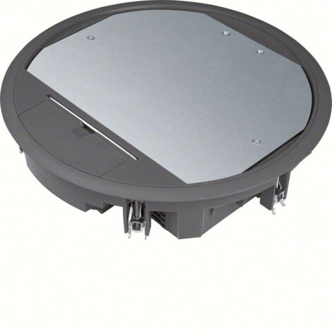 Boîte de sol ronde 24 modules diam 325mm encastrement diam 306mm grise (VR10059005)