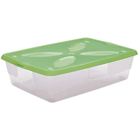 Boîte de stockage avec roues - L 60 x l 40 x H 15 - Couleur aléatoire - Livraison gratuite