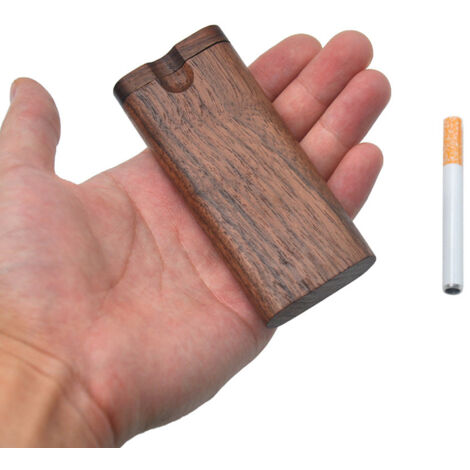 Boîte de Stockage Bois pour Art - Boîte Portable Noix Main Faite avec Couvercle Boîte Bois d'Art Cadre Homme Papa Cadeau