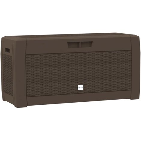 Boîte de stockage de jardin, Boîte de Rangement, Coffre de Rangement Marron 119x48x60 cm Polypropylène LKF48433