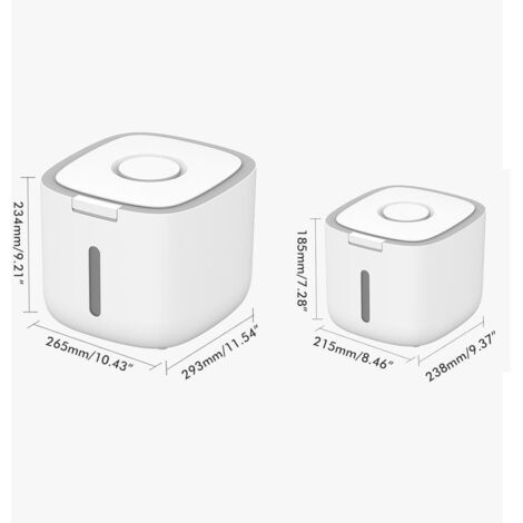 Boîte de stockage de riz & distributeur automatique, Bloc d'alimentation RDE-15, 5 kg ou 10 kg, PS+ABS+PP, design Nordic avec fenêtre visuelle et double joint 360°