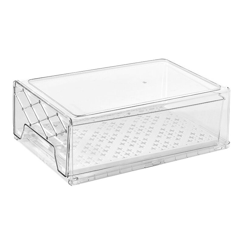 Serbia - Boîte de stockage en plastique, stockage de réfrigérateur et organisation de cuisine, tiroir empilable de réfrigérateur pour le pain, la