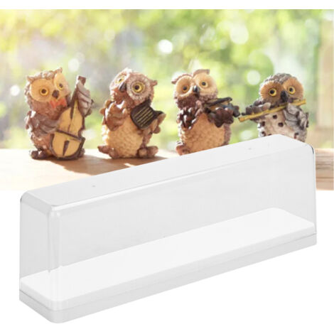 Boîte de Stockage et Exposition pour Figurines Dustproof Stackable Transparent Cartoon Doll Display Case - Modèle White