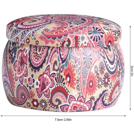 Boîte de Stockage Métallique Tinplate pour Thé Café Sucre Candy Bijoux Collection Éléments (D, Multicolore, 40g)
