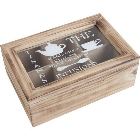 Boite de thé en bois