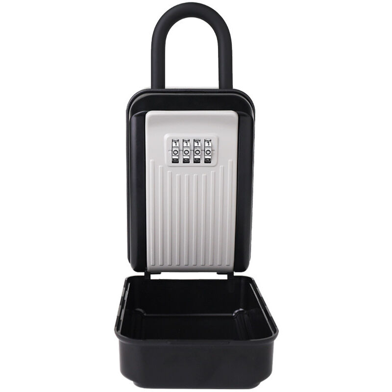 Boîte à clés extérieure avec anse amovible – Coffre-fort étanche pour cadenas – 4 chiffres, sécurisé – Maison, école, jardin – Sécurité et serrurerie