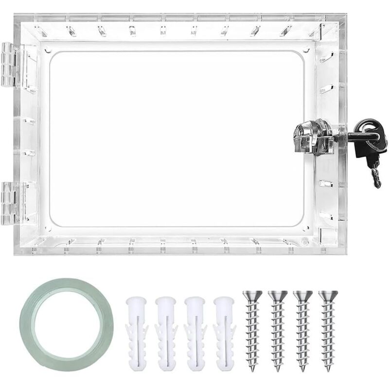 Boîte de Verrouillage de Thermostat avec Clé, Protection de Thermostat Transparente pour Thermostat Mural, Convient Aux Thermostats 6,5 Pouces 3,9