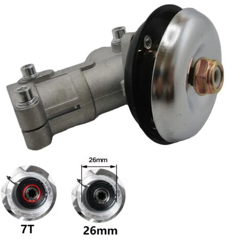 Boîte de vitesses pour débroussailleuse 26 mm 7T, pièce pour coupe-bordures, accessoires pour tondeuse à gazon, boîte de vitesses AquaForge.