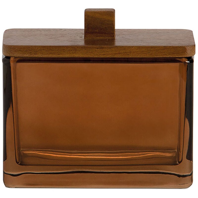 Boîte Décorative En Verre Marron Ba73066 Andrea House Andrea House