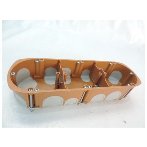 Boite d'encastrement 3 postes étanche BBC Ø 3x68mm entraxe 71mm prof 40mm Hor/Vert écolo R2012 SIB ADR P33971
