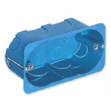 Vimar – Boîte d'encastrement mural 4 modules pour plaques de plâtre – Couleur bleu clair – Température de fonctionnement GW 850 °C – V71704