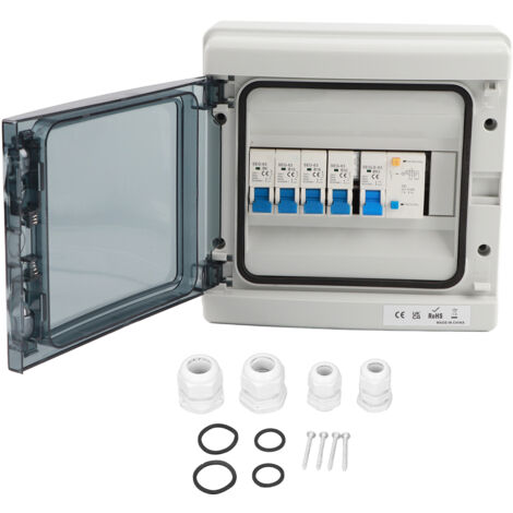 Boîte d'étanchéité extérieure 4 disjoncteurs MCB pour camping-cars 230V étanche