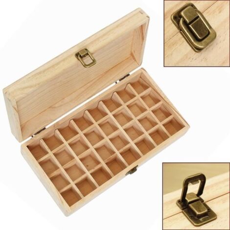 Boîte d’Huile Essentielle Organisateur Rangement en Bois Pour 32 Bouteilles Boîte de Stockage