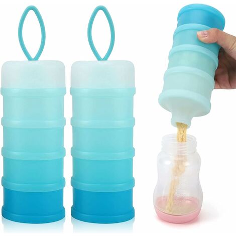 Ulisem Boîte de rangement de lait en poudre de voyage empilable et  anti-éclaboussures pour bébé (