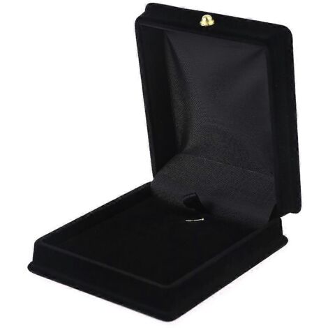 Boîte élégante en velours pour colliers, pendentifs et bracelets, idéale pour présenter des bijoux de mariage.