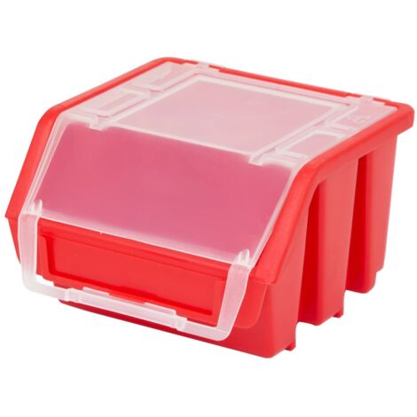 Boîte empilable Boîte Ergo avec couvercle Taille 1 Paliers Rouge