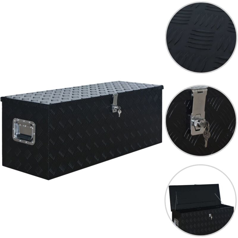 Vidaxl - Boîte en aluminium 1085x370x400 mm Noir