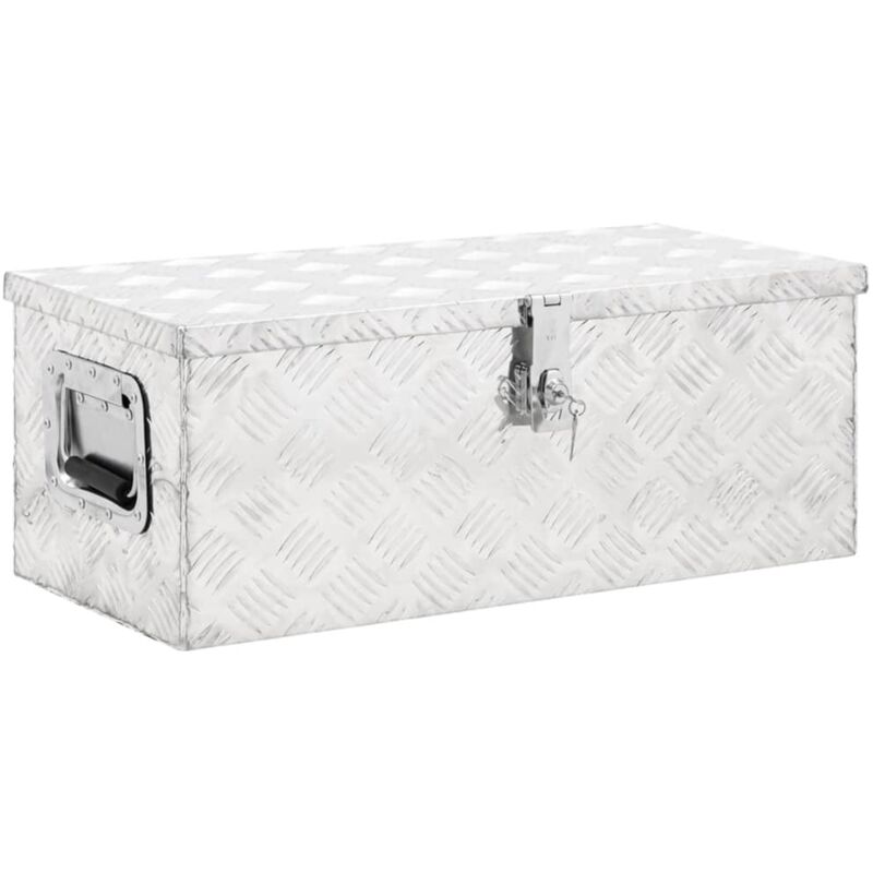 Vidaxl - Boîte de rangement Argenté 70x31x27 cm Aluminium