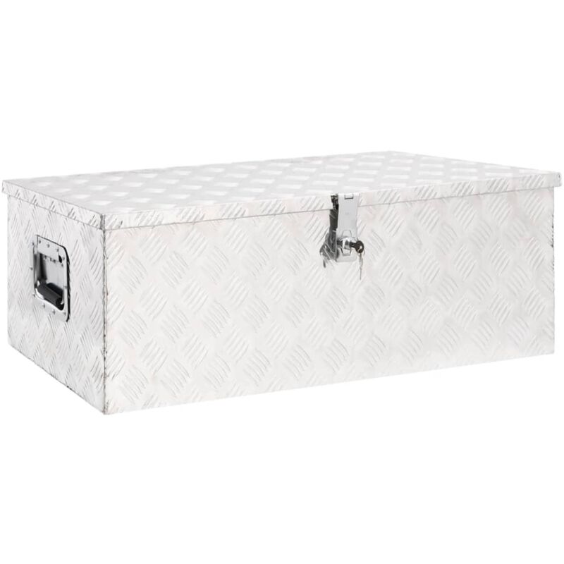 Vidaxl - Boîte de rangement Argenté 90x47x33,5 cm Aluminium