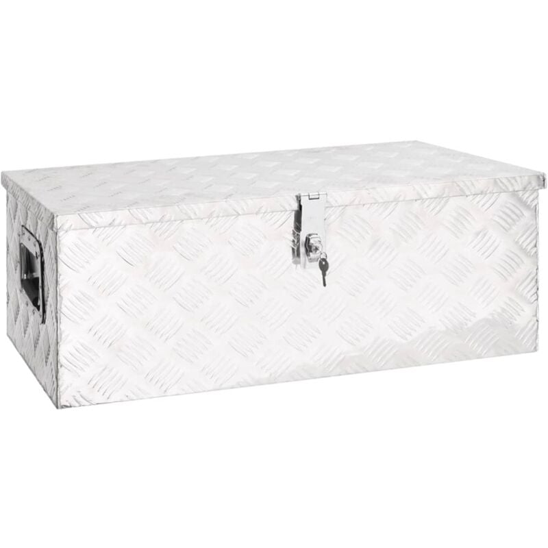 Vidaxl - Boîte de rangement Argenté 80x39x30 cm Aluminium
