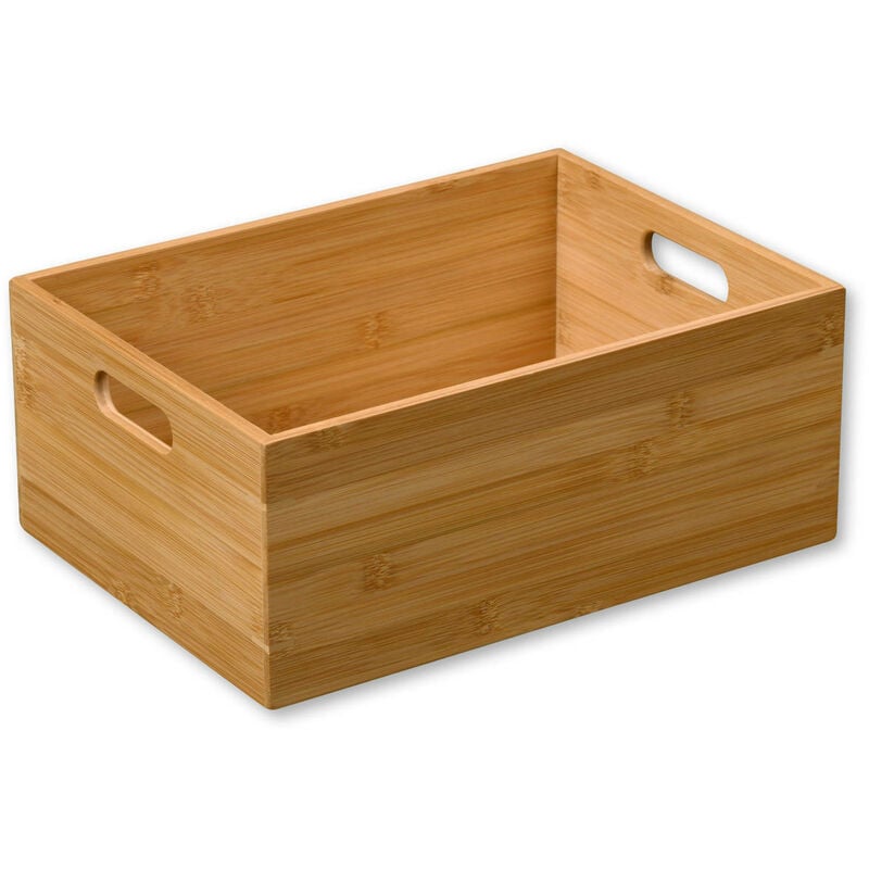 Kesper - Boîte en bambou avec poignées, 33 x 24 cm