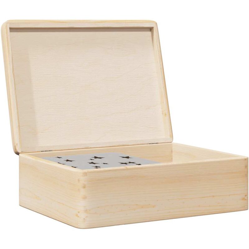 Boîte en bois avec couvercle 40x30x13 cm bois de pin massif Vidaxl