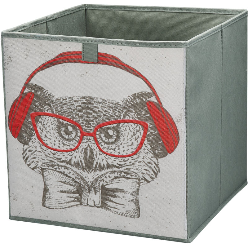 Boîte en carton Boîte textile 31x31x31 chouette - owl 31x31x31