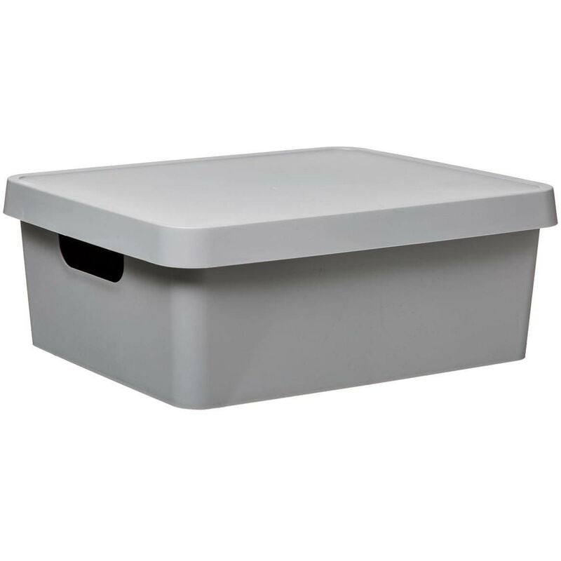 5five Simply Smart - Récipient verrouillable avec couvercle, gris, 11 l