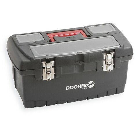 Boîte en plastique, double fermeture métallique (490 x 262 x 250 mm)  DOGHER 050-010