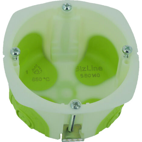 boîte encastrement - bbs - 1 poste - diamètre 67 mm - profondeur 40 mm - bizline 550140