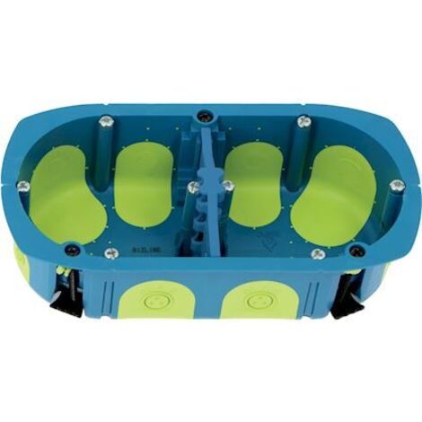 boite encastrement - multimatériaux - bizline rigid box - 2 postes - profondeur 50 mm - bizline 511250